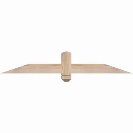 Ekena Millwork Eugene Smooth Timber Gable Bracket, Douglas Fir, 48"W x 8"H x 3 1/2"D x 3 1/2"F, 4/12 Pitch GBW048X08X0404EUG00SDF